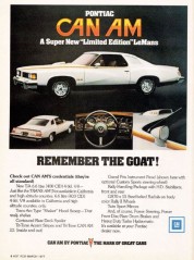 1977 Pontiac LeMans Can Am "Remember the Goat" Ad